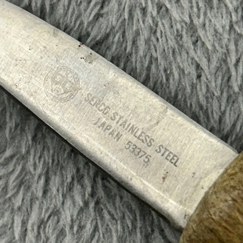 Serco Stainless Steel Oyster Knife Wood Handle Japan 53375 Vintage Shucker